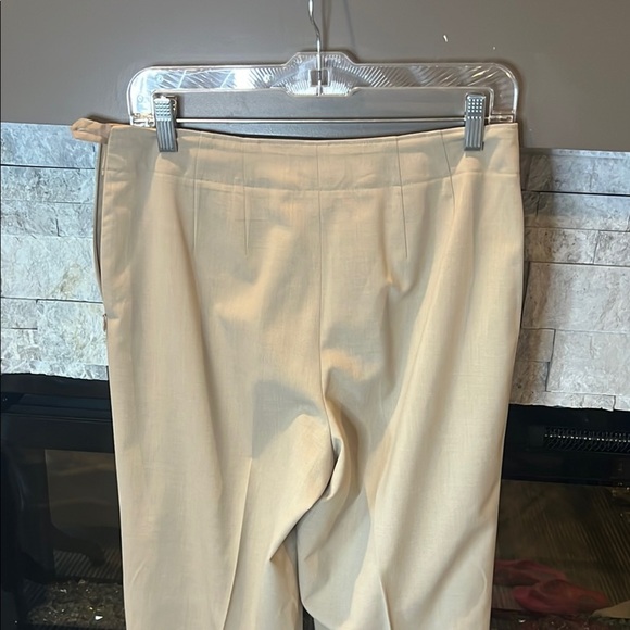 Talbots Cream Tailored stretch Trousers with side zipper size 10 - Picture 9 of 12